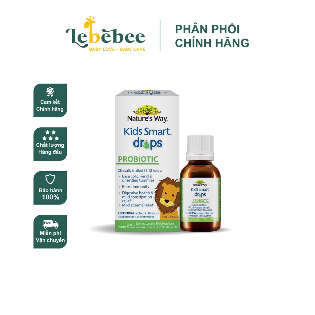 Siro Uống Nature's Way Kids Smart Drops Probiotic Bổ Sung Men Vi Sinh Cho Bé 20ml