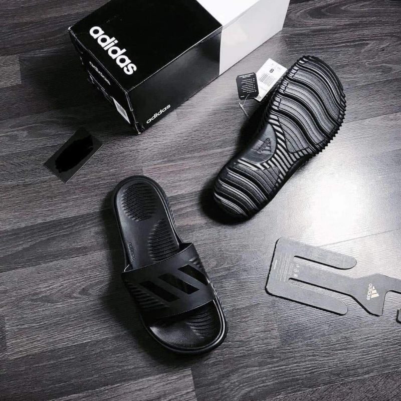 Dép Adidas aphabounce Adi Das 3 sọc quai ngang có ship hoả tốc đế dày cao độn lên 3cm có tem in nhiệt và tag