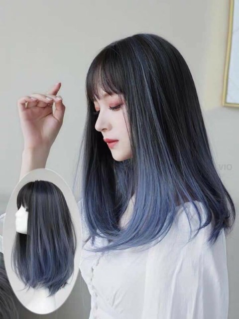 Tóc giả nguyên đầu omber-tặng lưới chùm tóc❤️freeship