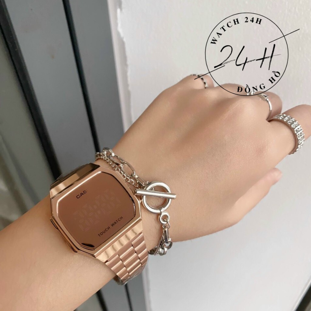 Đồng hồ nam, nữ Tráng gương LED cảm ứng cao cấp, dây thép sang trọng cho giới trẻ | BigBuy360 - bigbuy360.vn