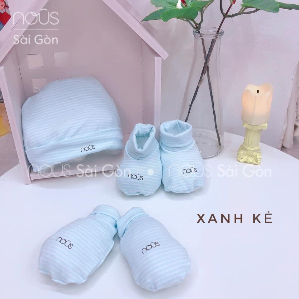 NOUS Set mũ bao tay bao chân sơ sinh Set phụ kiện sơ sinh