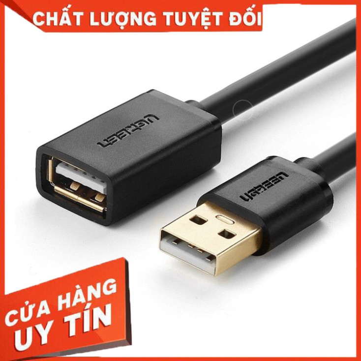 Dây nối dài USB 2.0 (1 đầu đực, 1 đầu cái) dài 2m UGREEN US103 10316 - Bảo hành Chính Hãng