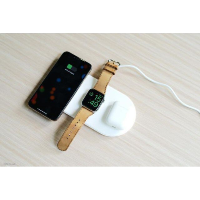 Đế sạc nhanh không dây 3 in 1 Baseus  18W ( điện thoại + Apple Watch + Airpods) - Hàng chính hãng