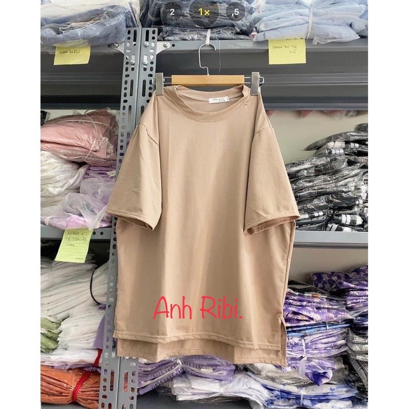 Áo thun from rộng xẻ vạt UNISEX[ Rẻ Vô Địch] Phông Trơn Xẻ Vạt