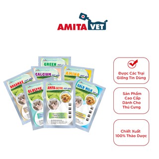 Bộ Sản Phẩm Chăm Sóc Sức Khỏe Chó Mèo AMITAVET (Green-Pet ,GOLD MILK,.....) Cho Thú Cưng Của Bạn Dạng Túi 35g Tiện Lợi