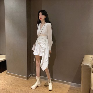 (Hàng Oder) Váy trắng cách điệu
