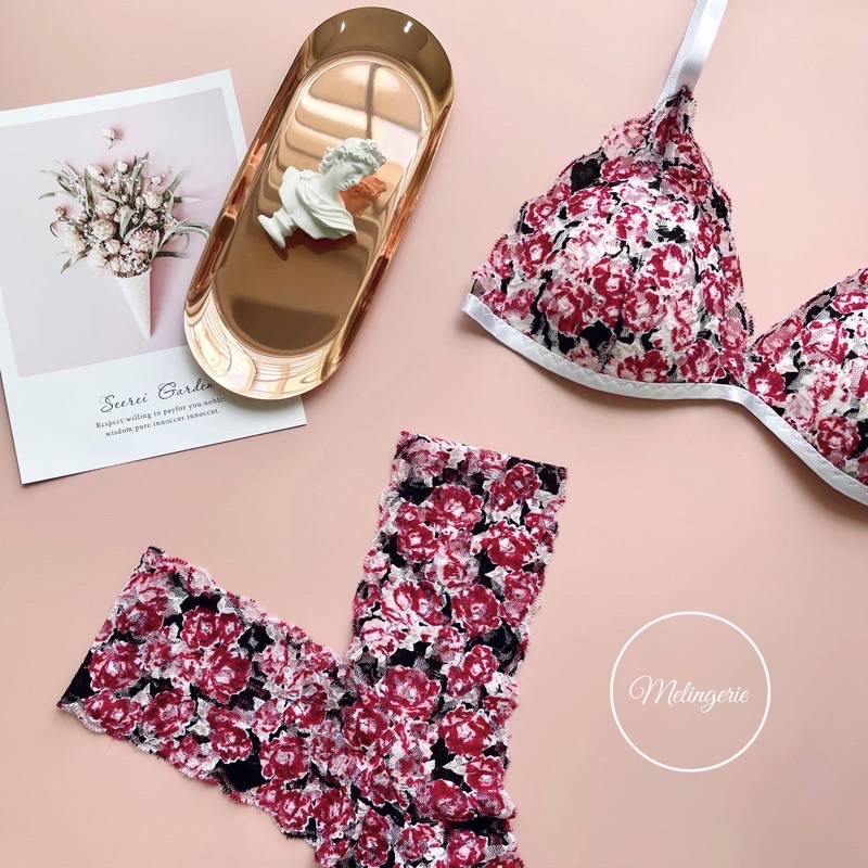 Bộ bra hồng hoa (mua 3 sp tặng 1 quần, mua 4 sp tặng 1 bộ) | BigBuy360 - bigbuy360.vn