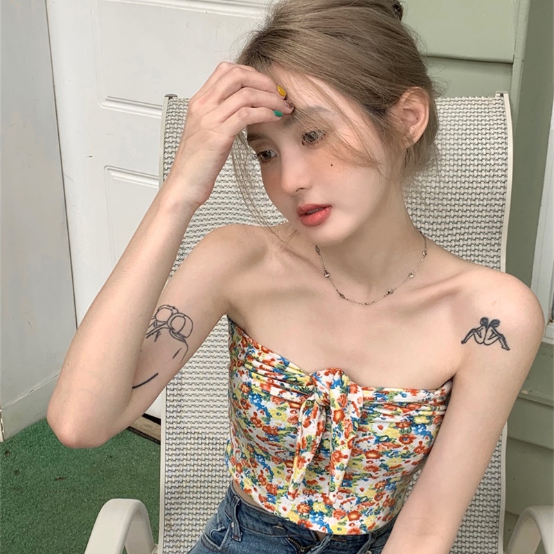 Áo Khoác Cardigan Ống Cột Dây In Hoa Thời Trang Mùa Hè Dễ Phối Đồ