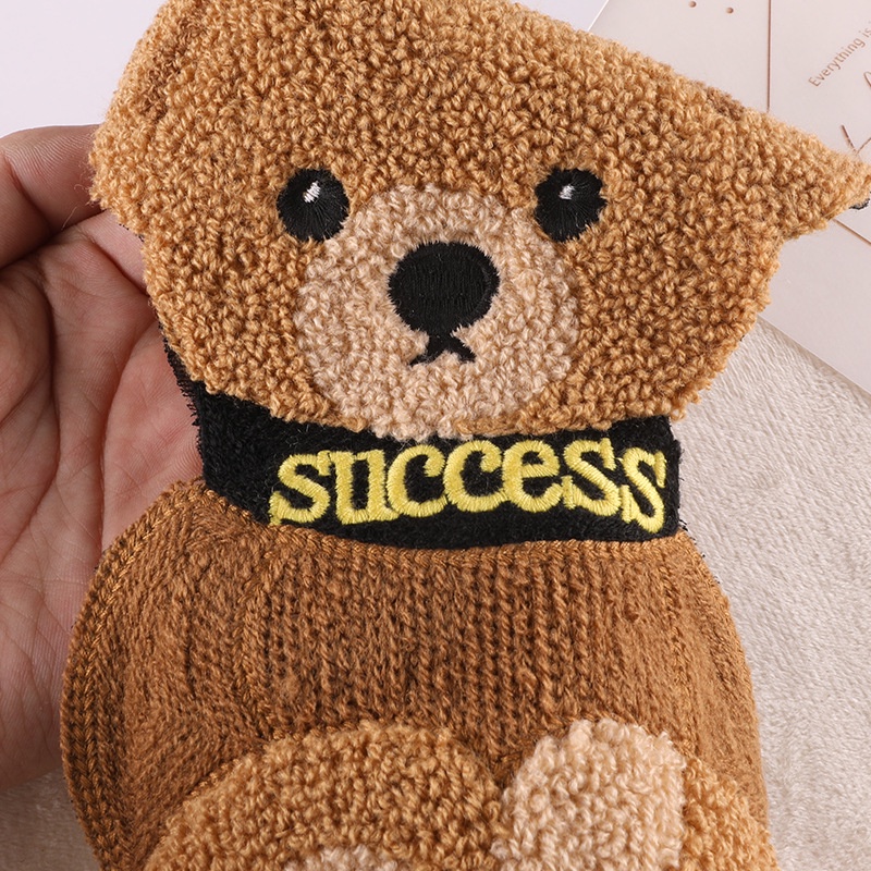 Miếng Dán Trang Trí Túi Xách Thêu Hình Gấu Dễ Thương DIY