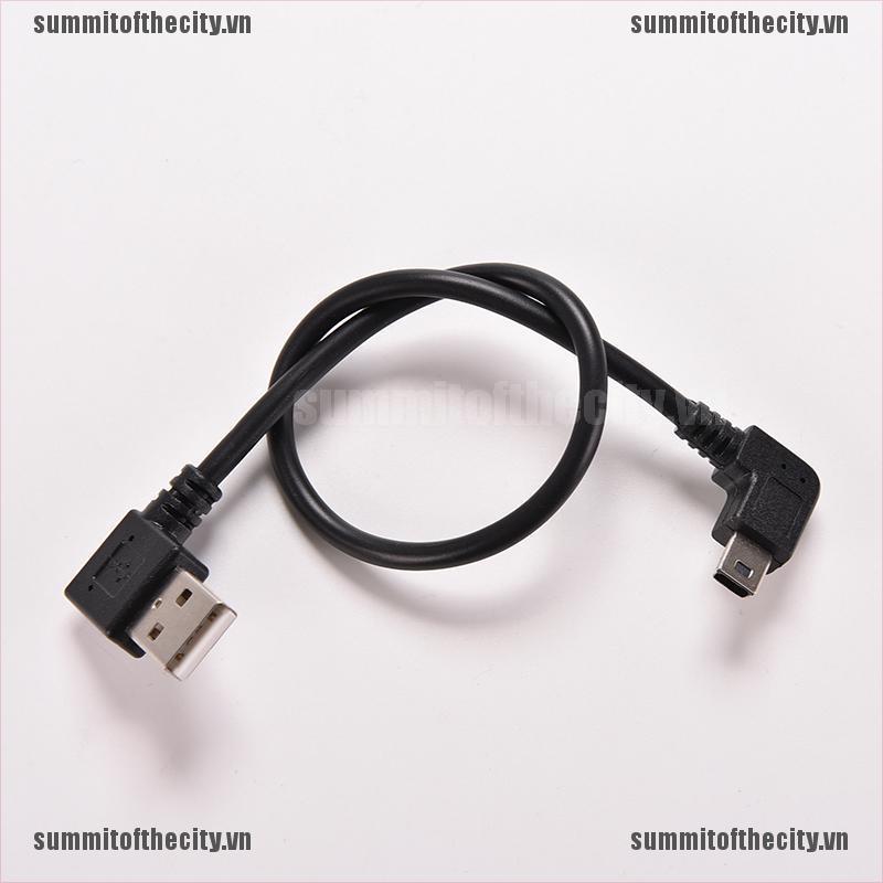 Dây Cáp Sạc Chuyển Đổi Đầu USB 2.0 A Right Male Sang Mini B 5P Right Angle Male