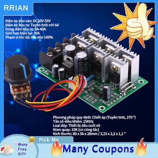 ✨Rrian READY✨ Bảng mạch điều khiển tốc độ DC 10-55v 40A 80 x 56 28mm