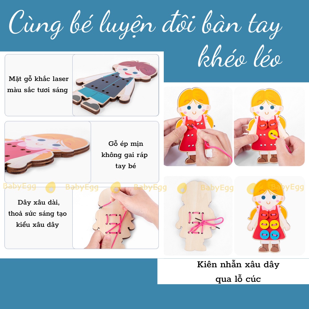 Đồ chơi giáo dục cho trẻ em bé trai gái cá gỗ nhiều màu giáo dục sự khéo léo tự lập sớm cho 3 4 5 6 tuổi