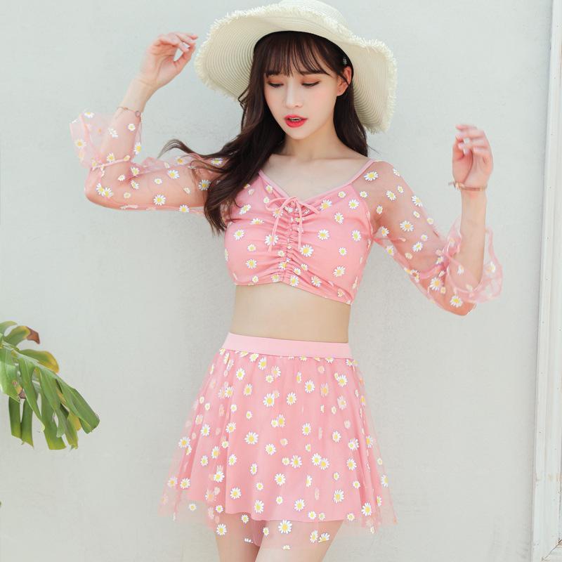 Bộ Đồ Bơi Hai Mảnh Dài Tay Xinh Xắn Dành Cho Nữ 2131 | BigBuy360 - bigbuy360.vn