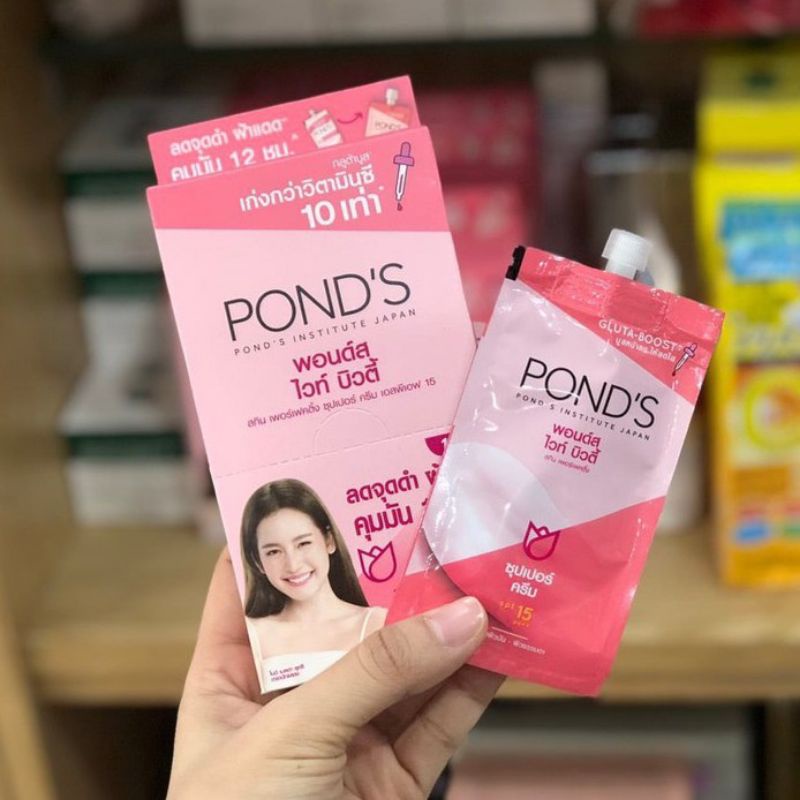 Combo 6 Gói Kem Pond's Nội Địa Thái Dưỡng Da Trắng Hồng Rạng Rỡ 7gr/gói