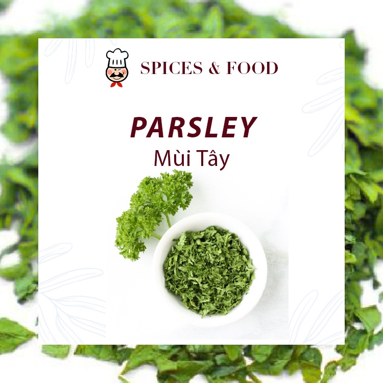 Parsley - Lá Mùi tây Ngò Tây sấy khô nhập khẩu gia vị món Âu