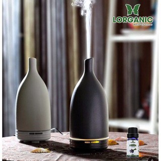 (TẶNG 2 CHAI TINH DẦU SA CHANH + CAM) Máy khuếch tán tinh dầu bằng gốm đen FX2014