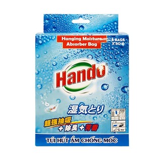 Hộp 5 túi hút ẩm treo tủ giày,tủ quần áo,tủ bếp Hando
