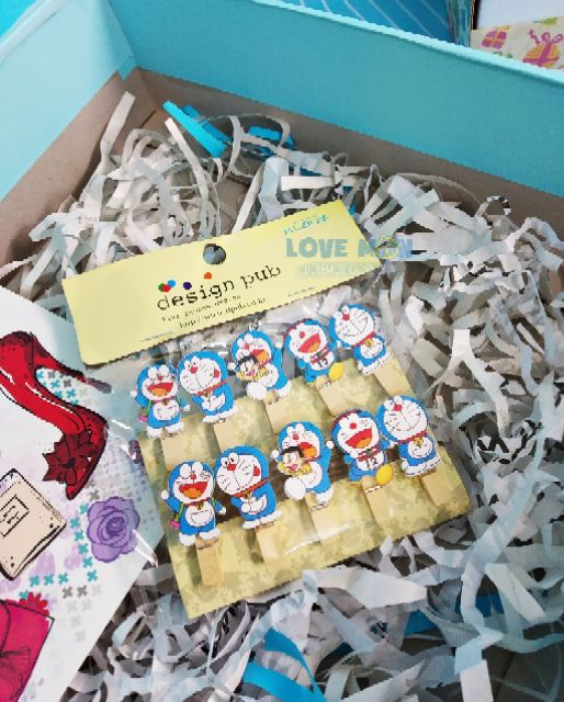 KẸP GỖ DOREMON DORAEMON KÈM DÂY THỪNG DỄ THƯƠNG