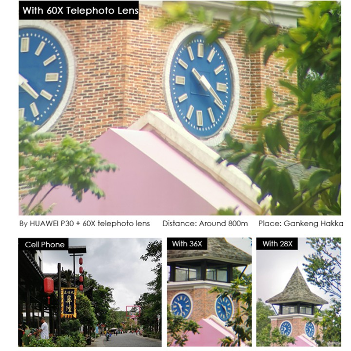 Ống kính,lens apexel tele 60x,chụp ảnh siêu xa,siêu zoom dành cho điện thoại