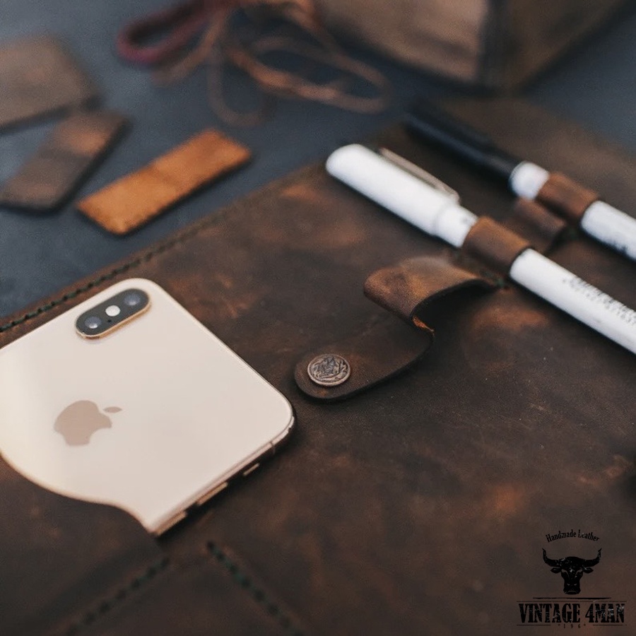 Túi Da Đựng Laptop, Máy Tính Bảng, Tệp A4 / Da thật M13