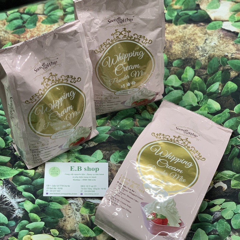 BỘT WHIPPING CREAM HIỆU SNOW WHIP 100GR/500GR LÀM KEM PHA CHẾ TRANG TRÍ BÁNH