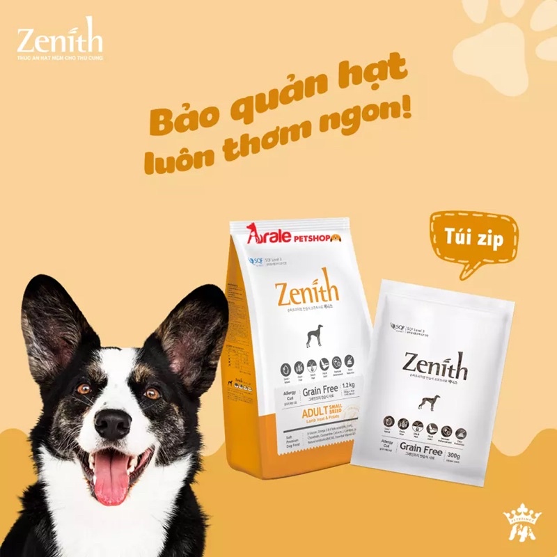 Thức ăn hạt mềm cho chó trưởng thành Zenith Adult 1.2kg
