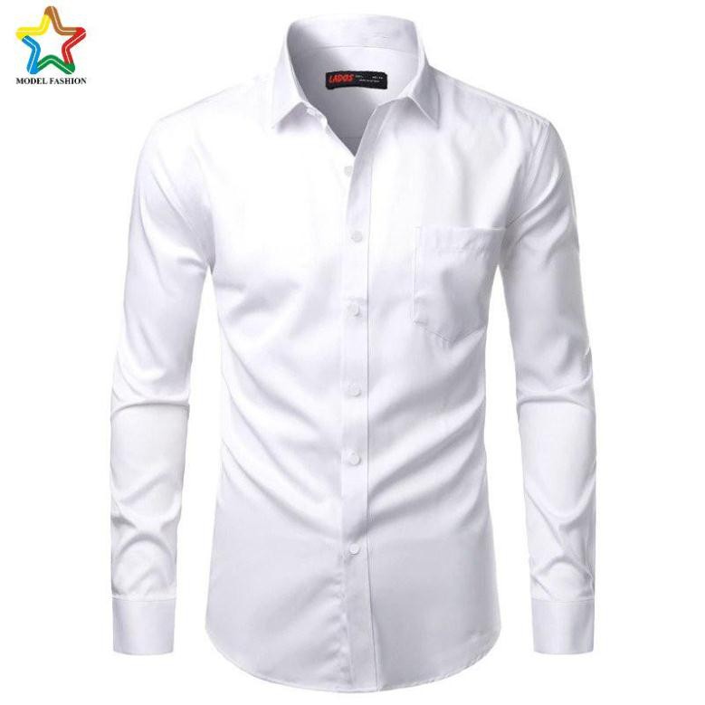 Áo sơ mi nam tay dài trơn có túi đủ màu MODEL-FASHION - 778, vải lụa mềm, ít nhăn - hàng chính hãng