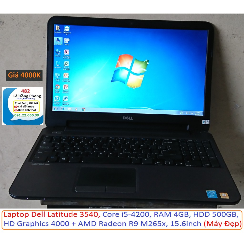 Laptop Dell Latitude 3540, Core i5-4200, RAM 4GB, HDD 500GB, HD Graphics 4000 + AMD Radeon R9 M265x, 15.6inch (Máy Đẹp) | BigBuy360 - bigbuy360.vn