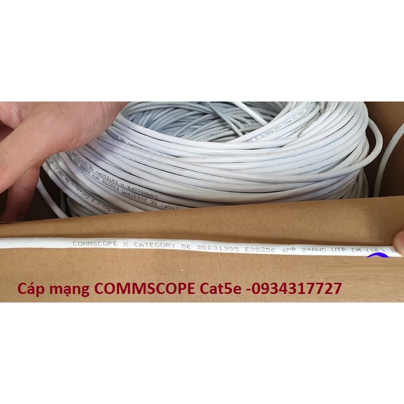 Cáp mạng Cat5e UTP Commscope chính hãng P/N: 6-219590-2 dài 30M, 40M, 50M, 60M, 70M, 80M, 90M, 100M chính hãng