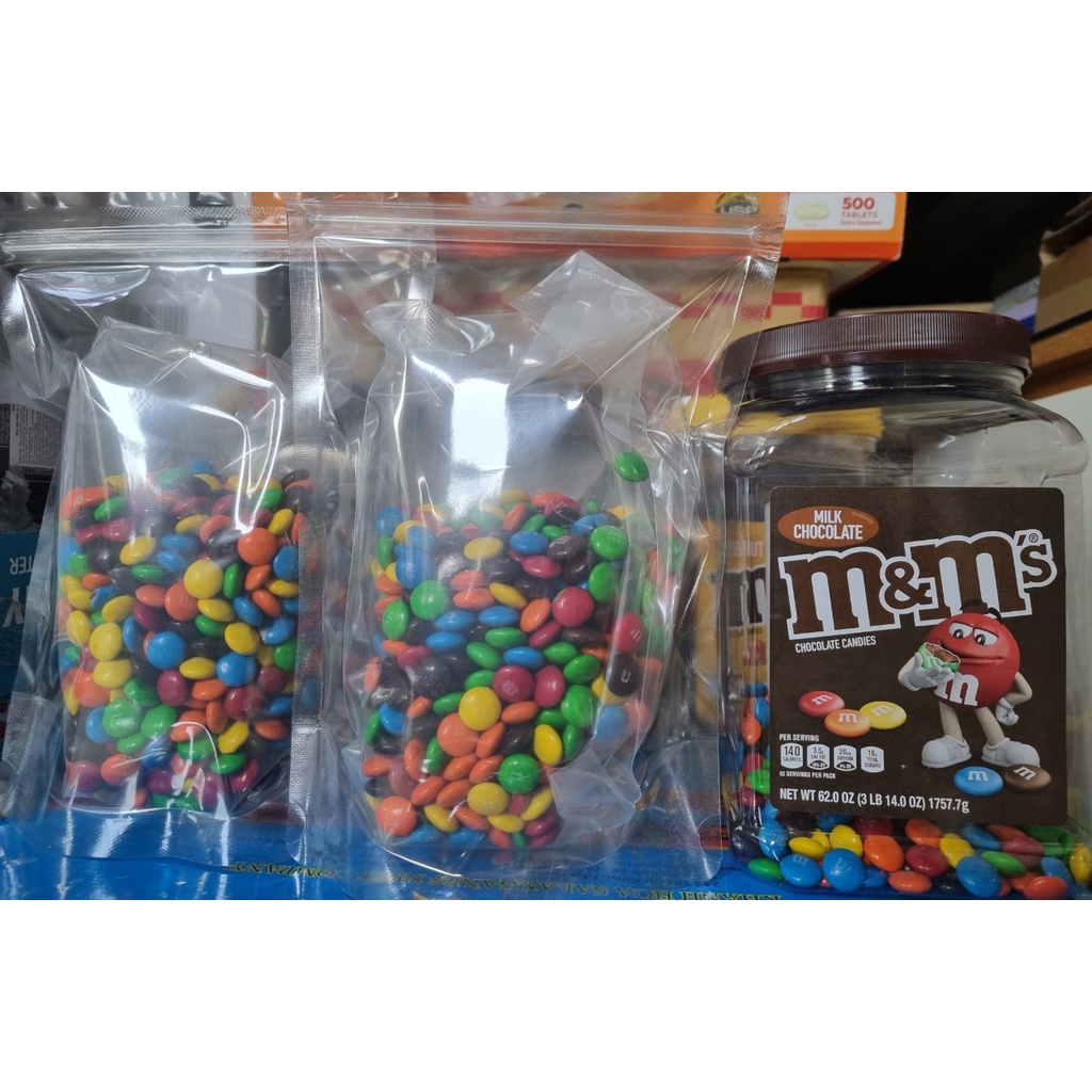 TÁCH LẺ 500 KẸO SÔ CÔ LA SỮA  MILK CHOCOLATE M&M 1,757KG - USA
