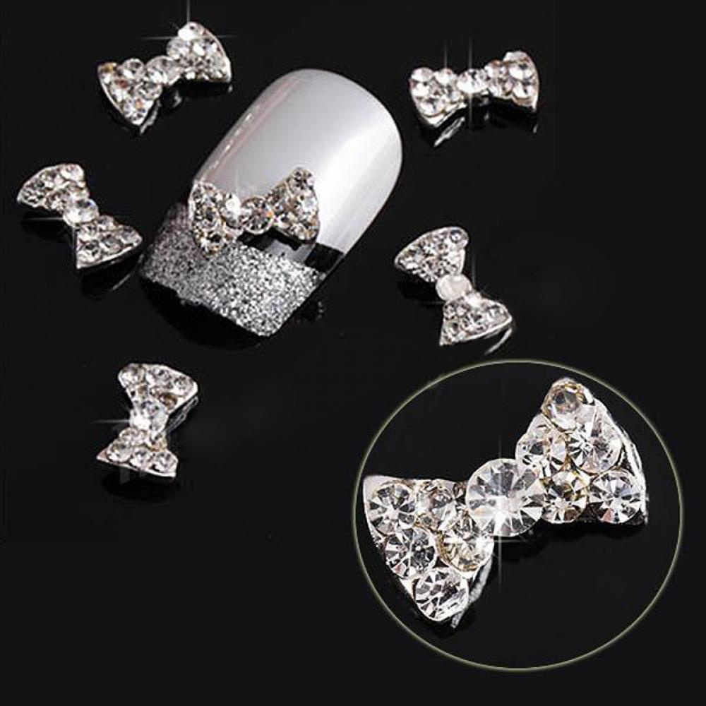 Set 10 Hộp Phụ Kiện Trang Trí Móng Tay Hình Nơ Xinh Xắn|Móng Tay Giả