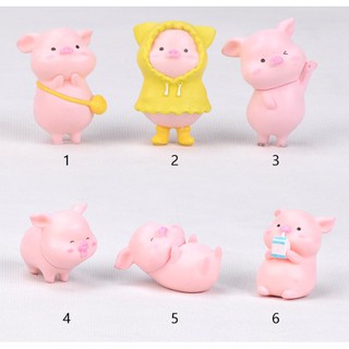 [TIỂU CẢNH TRANG TRÍ] Bé lợn màu hồng nhiều kiểu dáng, trang trí cây sen đá, xương rồng, cây cảnh (1 bé)