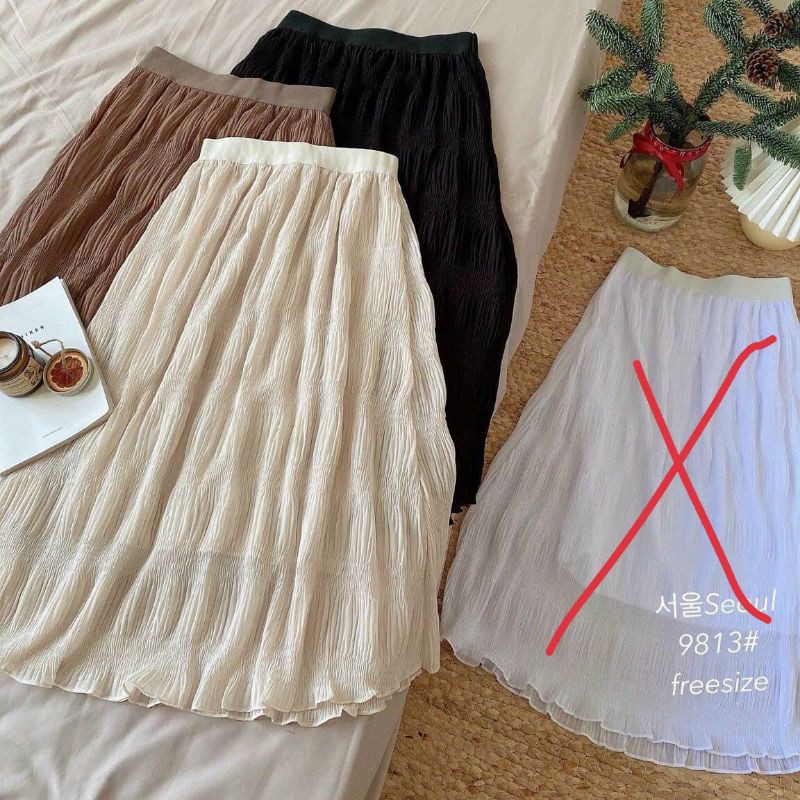 Váy voan dập ly phân đoạn cao cấp (U NG) | BigBuy360 - bigbuy360.vn