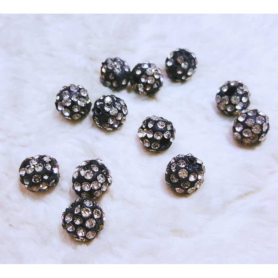 Hạt châu pha lê 10mm / 10c = 25k [ hạt châu tròn 10mm ] sỉ phụ kiện sài gòn tphcm