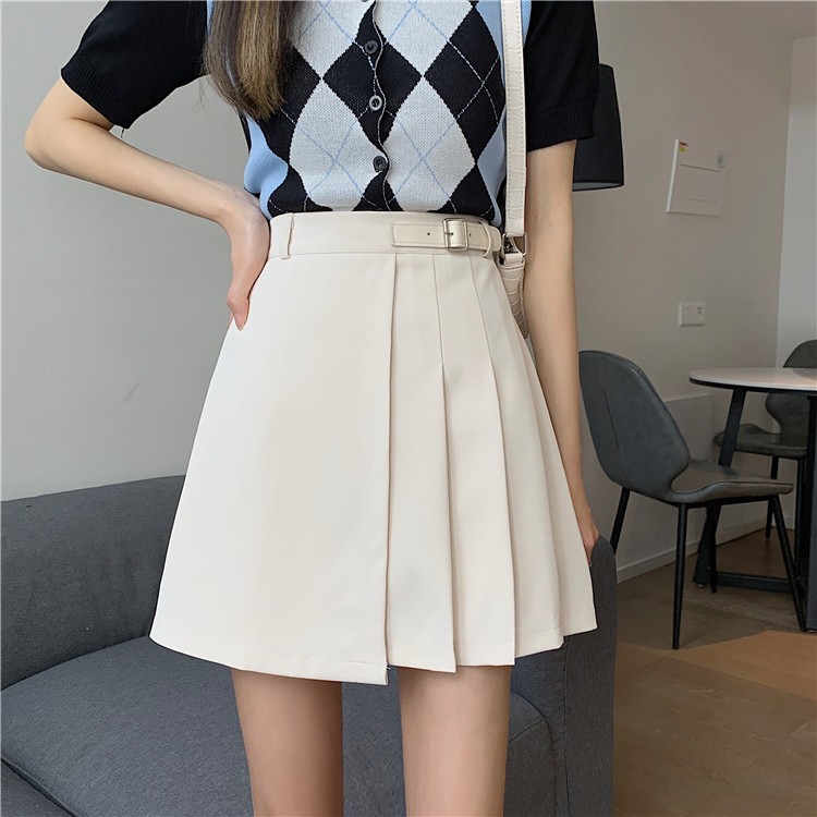 Chân váy nửa xếp ly đai vải, chân váy ngắn xếp ly khóa cạnh 31 September mã S11 | BigBuy360 - bigbuy360.vn