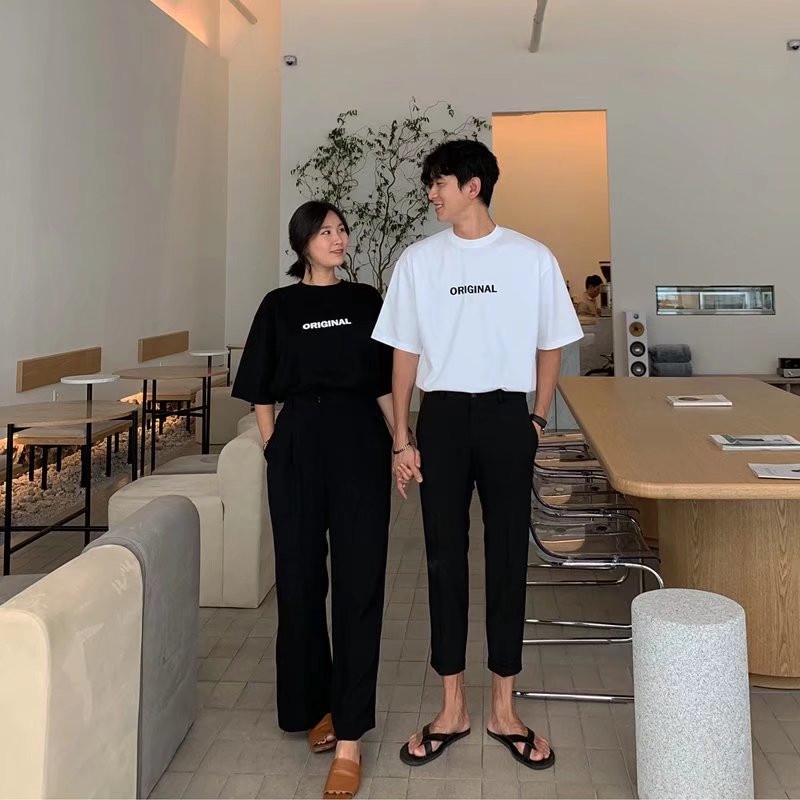 Áo Thun Tay Ngắn Dáng Rộng In Chữ Thoải Mái Thời Trang Mùa Hè Cho Nam Và Nữ