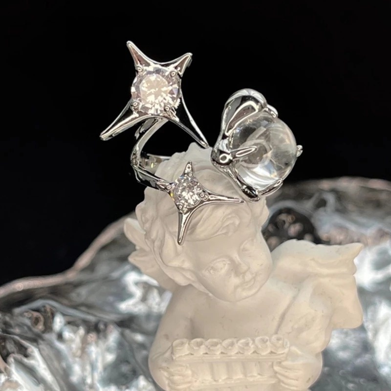 Nhẫn Hở Đính Đá Opal / Ngôi Sao / Hình Học Độc Đáo Cá Tính