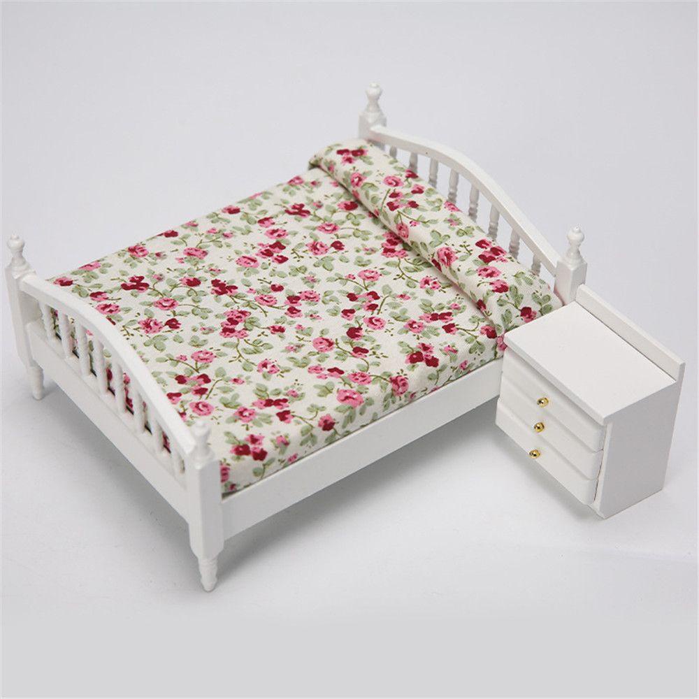 Giường Ngủ Mini Tỉ Lệ 1: 12 Trang Trí Nhà Búp Bê