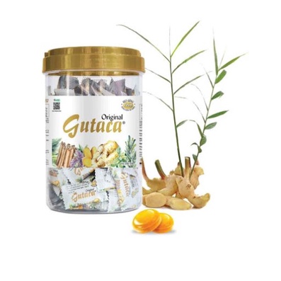 Kẹo Gừng GUTACA Original [Hộp 100/ 200 viên] - Làm ấm bụng, hỗ trợ tiêu hoá [gucata, codatux, tragutan]