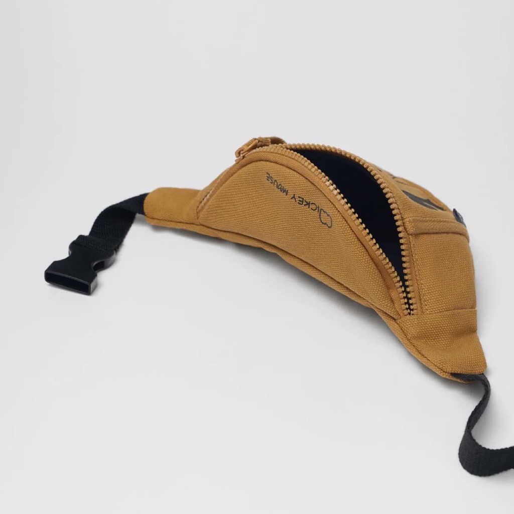 Túi bao tử thời trang túi đeo chéo mickey nâu cho bé trai bé gái