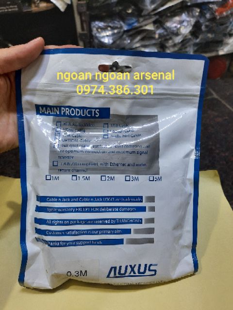 Dây chia 1 đầu av cái ra 2 đầu av đực hàng chất lượng nhập khẩu hãng AUXUS. Báo giá 1 dây dài 25cm