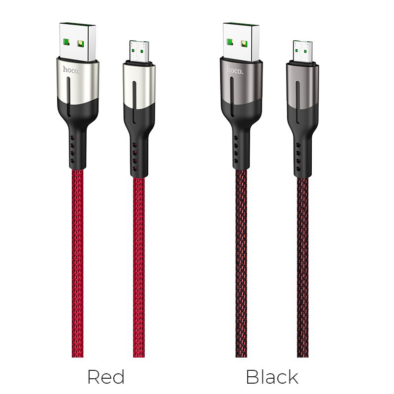 Cáp sạc nhanh HOCO U68 4A Micro và 5A Type C dài 1.2m