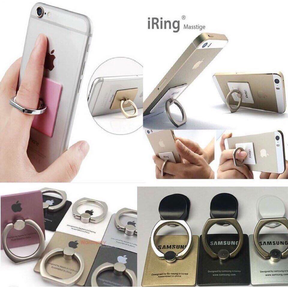 Nhẫn Ring iRing logo Táo Apple Samsung OPPO kiêm chống điện thoại xem video tiện lợi