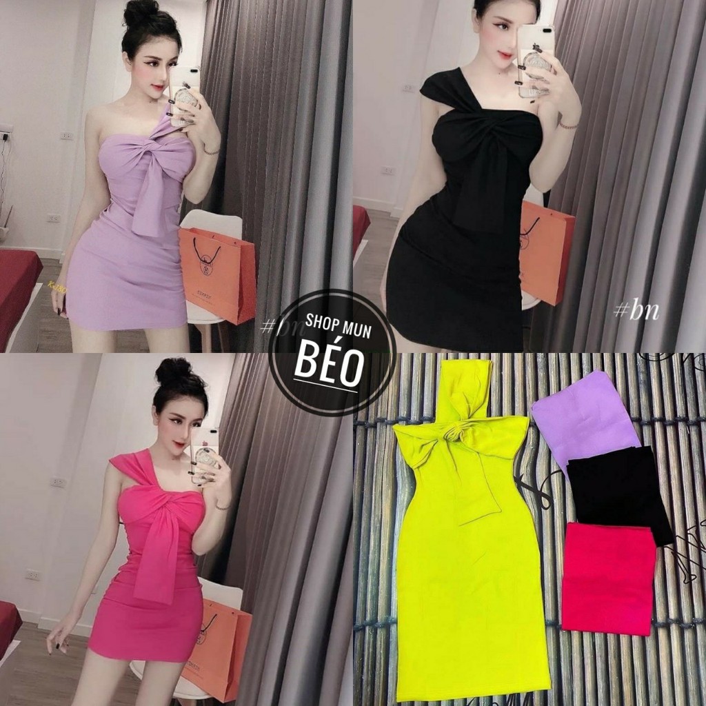 Đầm Body Thắt Nơ Ngực 1 Dây Vai Thun Borip Thích Hợp Mặc Đi Tiệc Đi Làm Đi Chơi Phù Hợp Với Mọi Phong Cách