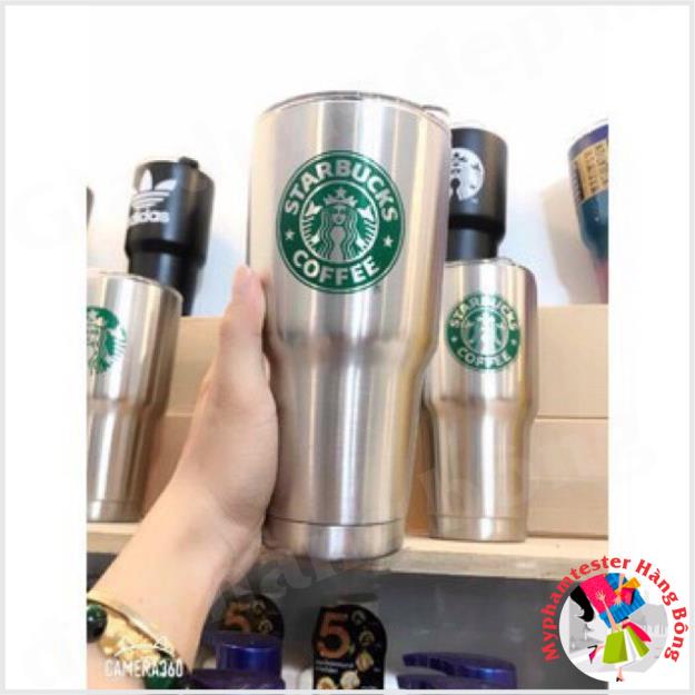 Ca giữ nhiệt thái lan 900 ml inoc xịn kèm ồng hút i nốc