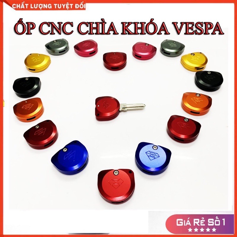 Ốp chìa khoá nhôm cnc spirit beast cho vespa liberty cực phẩm