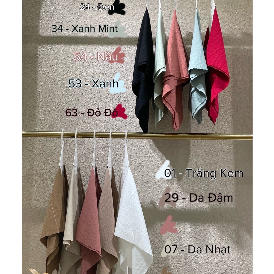 Vải Linen Xước 3616 cao cấp nhà Lavie mỏng nhẹ, êm tay, may đầm, áo kiểu, set thời trang.