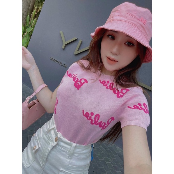 Áo len hồng babie