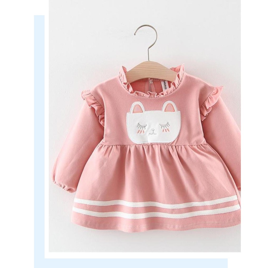 váy thu đông bé gái nhí size 7-14kg VT31