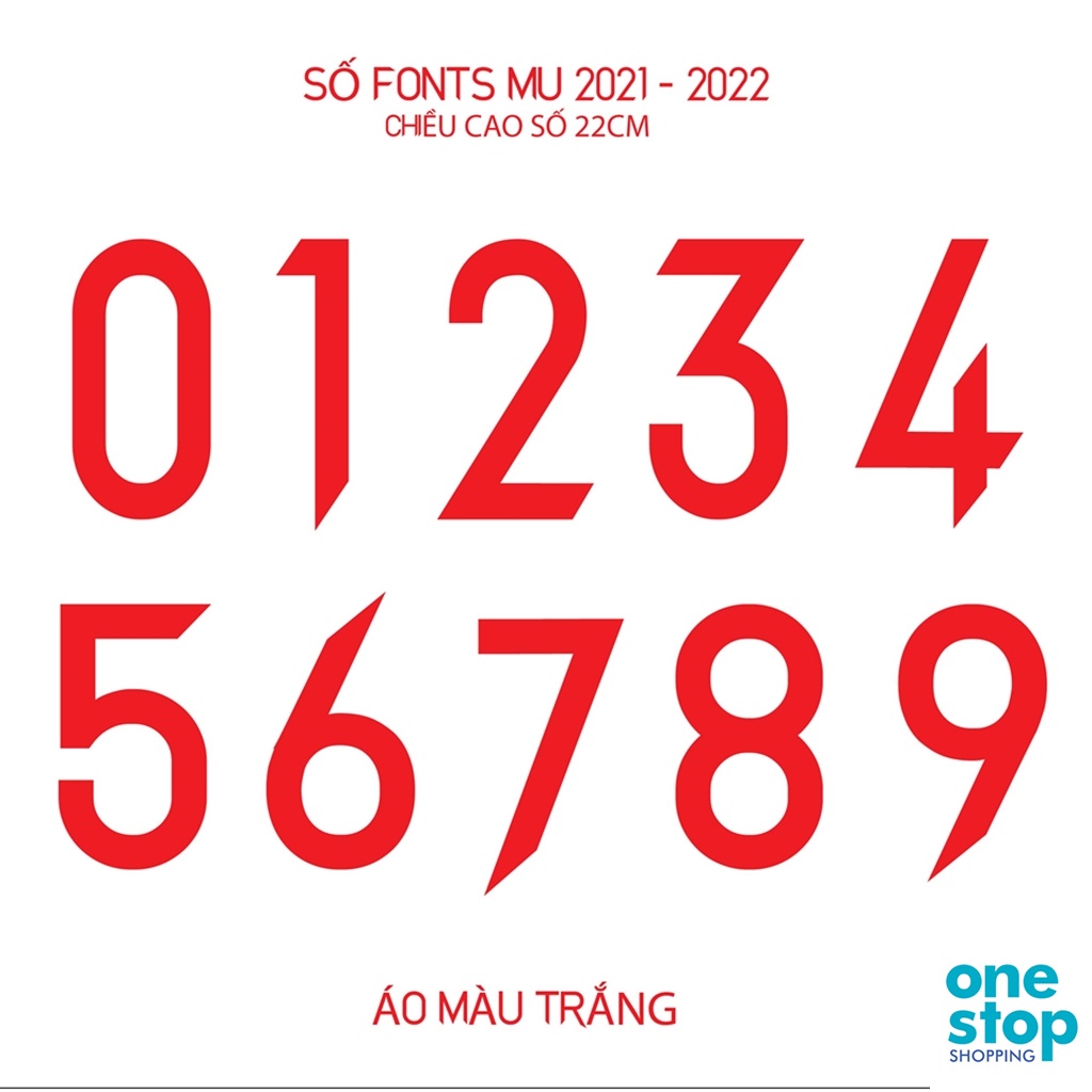 Tên số bóng đá FONTS đội MU One shop
